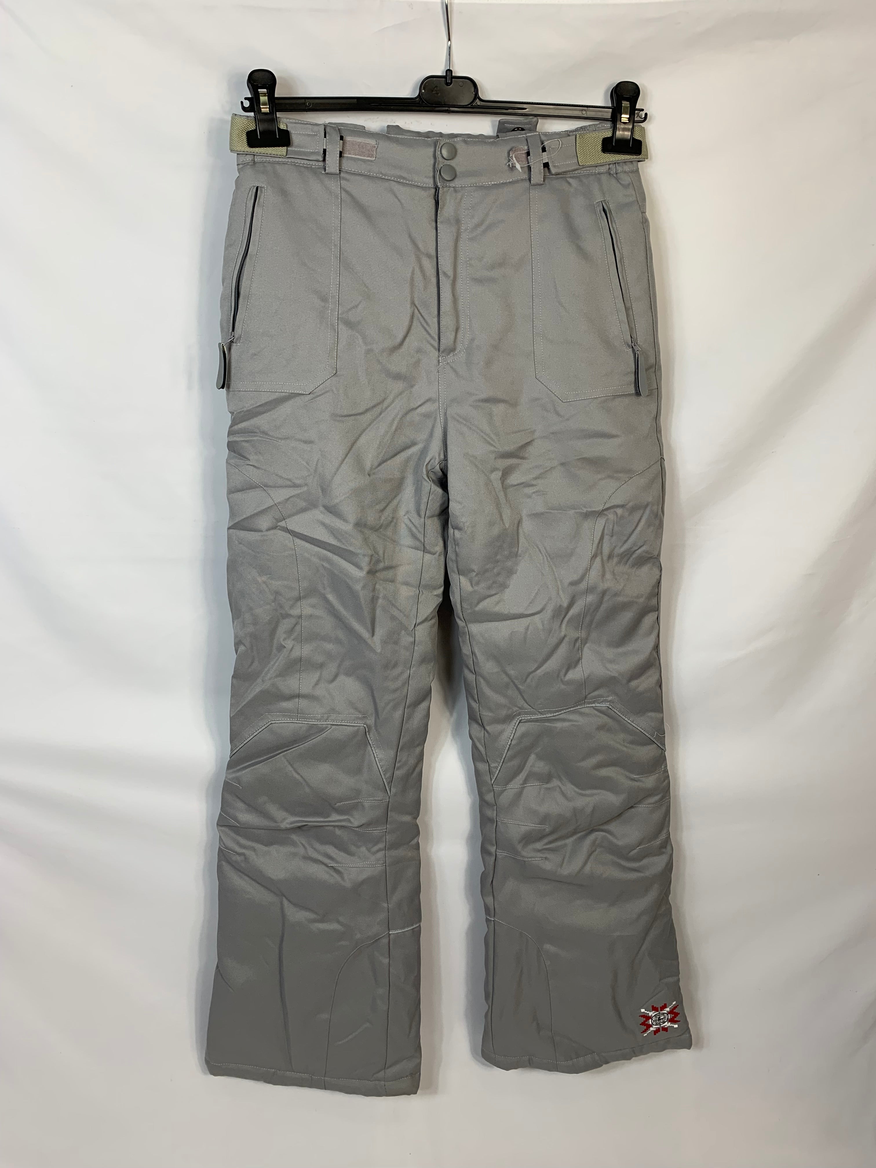 TAGLIA M - Pantalone con bretelle X-mail grigio
